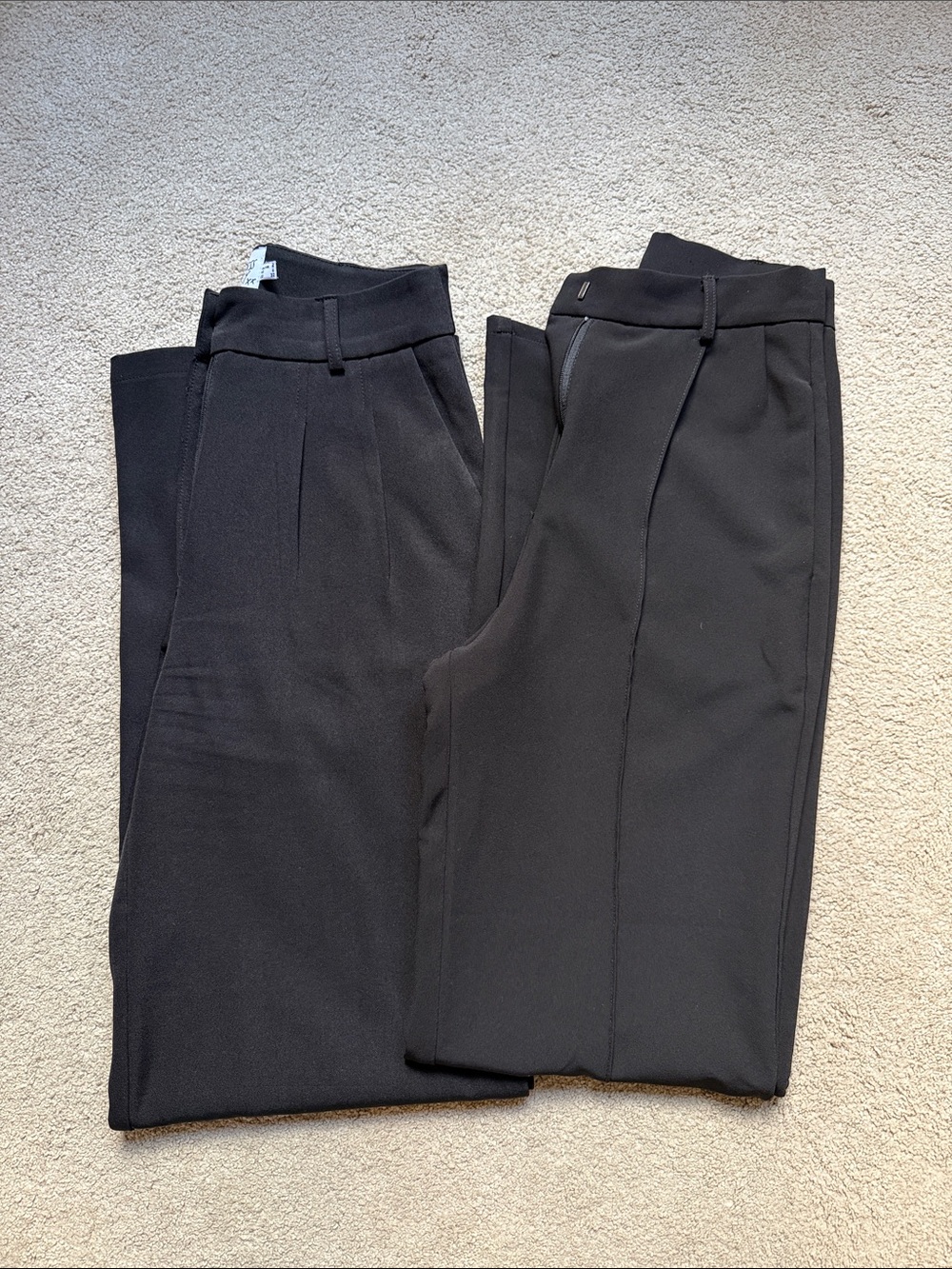 Tailored Wide-Leg Black Trousers